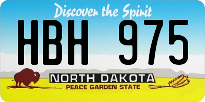ND license plate HBH975