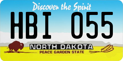 ND license plate HBI055