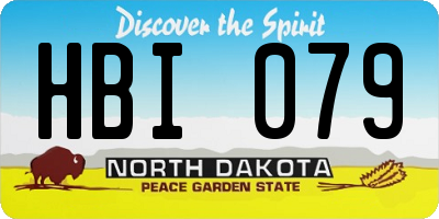 ND license plate HBI079