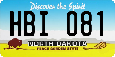 ND license plate HBI081