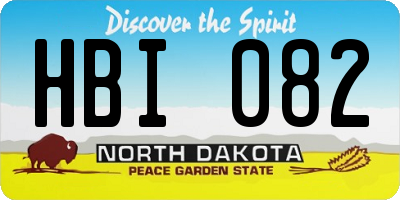 ND license plate HBI082