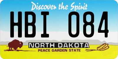 ND license plate HBI084
