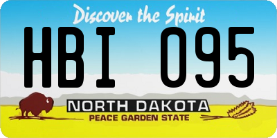 ND license plate HBI095