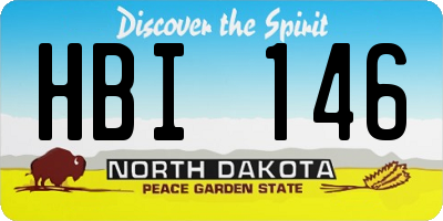 ND license plate HBI146