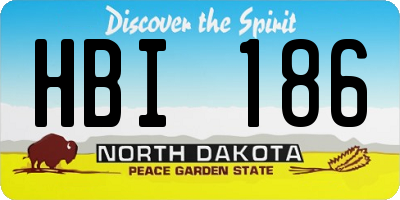 ND license plate HBI186