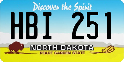 ND license plate HBI251