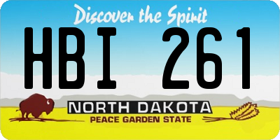 ND license plate HBI261