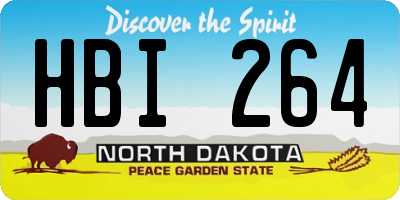 ND license plate HBI264