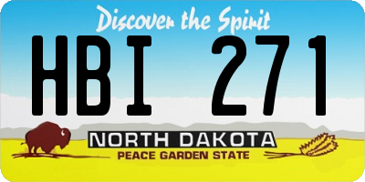 ND license plate HBI271