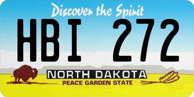 ND license plate HBI272
