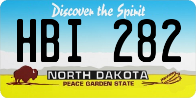 ND license plate HBI282