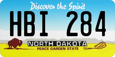 ND license plate HBI284