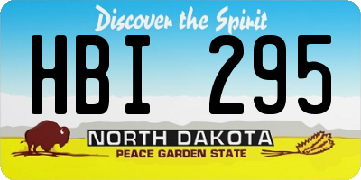 ND license plate HBI295