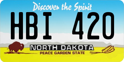 ND license plate HBI420