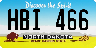 ND license plate HBI466