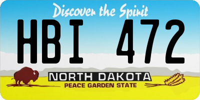 ND license plate HBI472