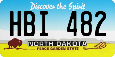 ND license plate HBI482