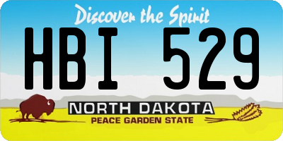 ND license plate HBI529