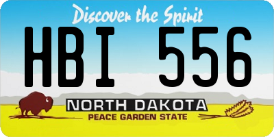 ND license plate HBI556