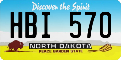 ND license plate HBI570