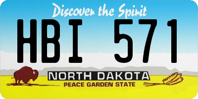 ND license plate HBI571