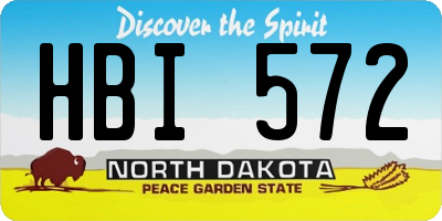 ND license plate HBI572