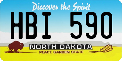 ND license plate HBI590