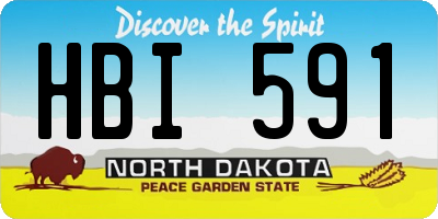 ND license plate HBI591