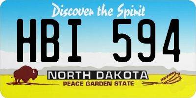 ND license plate HBI594