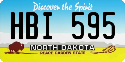 ND license plate HBI595