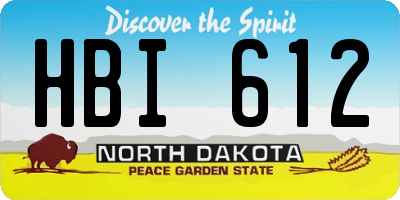 ND license plate HBI612