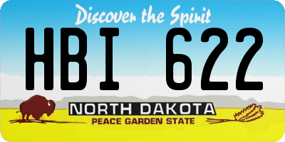 ND license plate HBI622