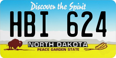 ND license plate HBI624