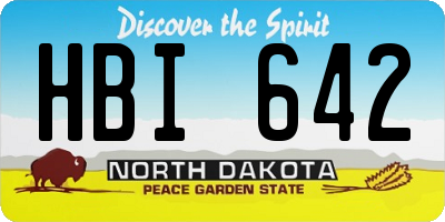 ND license plate HBI642