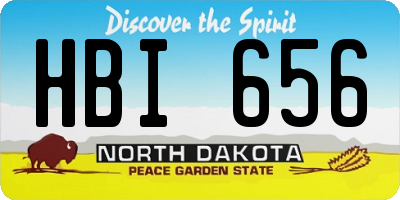 ND license plate HBI656