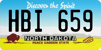 ND license plate HBI659