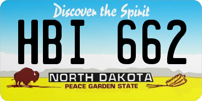 ND license plate HBI662