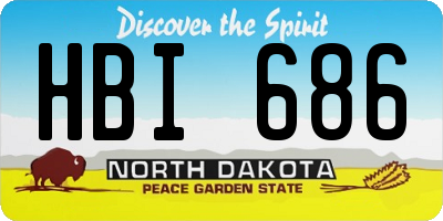 ND license plate HBI686