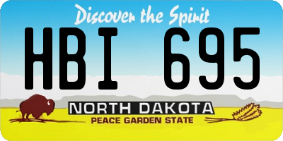 ND license plate HBI695