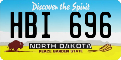 ND license plate HBI696