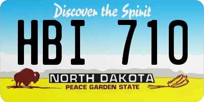 ND license plate HBI710