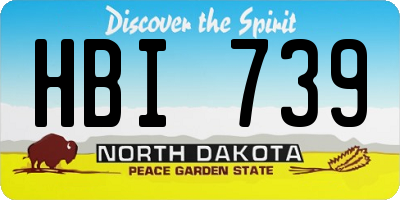 ND license plate HBI739