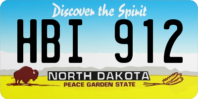 ND license plate HBI912