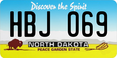 ND license plate HBJ069