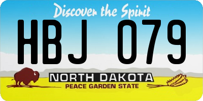 ND license plate HBJ079