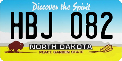 ND license plate HBJ082