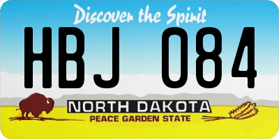 ND license plate HBJ084