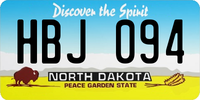 ND license plate HBJ094