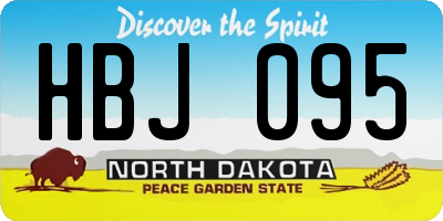 ND license plate HBJ095