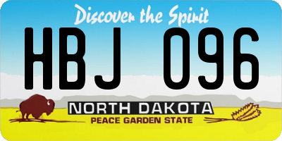 ND license plate HBJ096